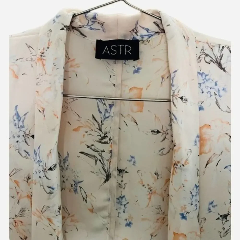 ASTR‎ The Label Floral Print Open Waterfall Blazer Jacket Size S